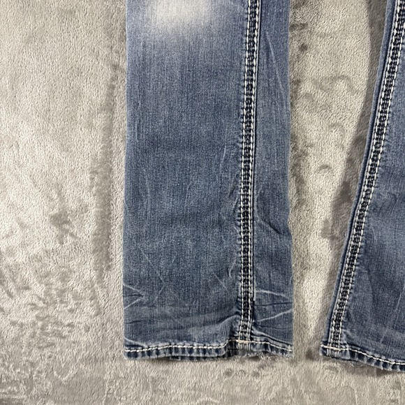 Rock Revival Raylea Jeans Women's 28" Light Wash Bootcut Distressed Fits 29x30 - Picture 14 of 16